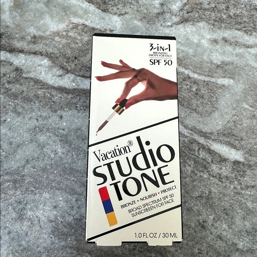 NIB Vacation Studio Tone 3-in-1 Bronzing Drops of the Face Sunscreen SPF50 1 FL - Picture 7 of 9